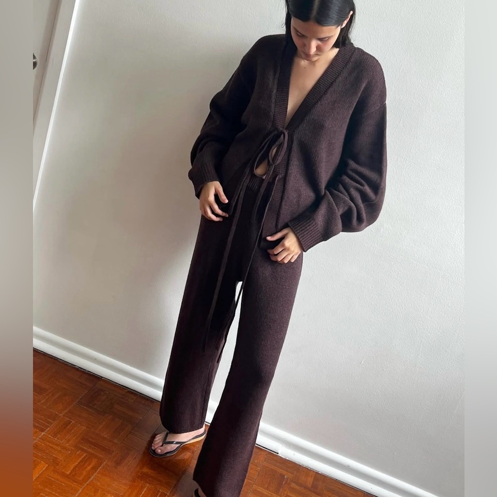 Deji Studios Knit Pants - Plum